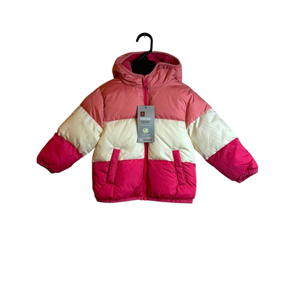 Swiss Tech Toddler Heavyweight Puffer Jacket Mauve Glow Size 18 Month Brand new